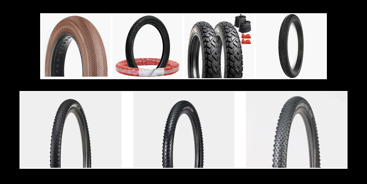 Assorted electric bicycle (ebike) tires. 7 different tires in total - Amazon Shopping