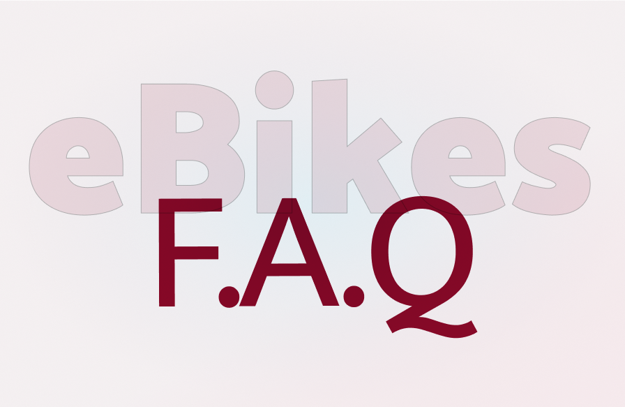 ebikes-FAQ, text on a pinkish background